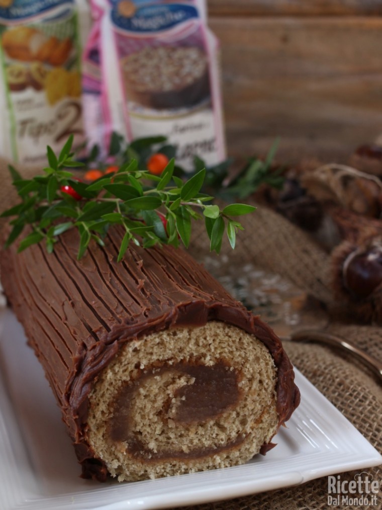 Tronchetto di castagne fatto in casa