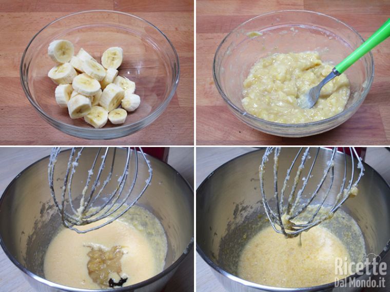 Unire le banane schiacciate