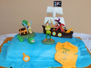 Torta di Peter Pan in pasta di zucchero