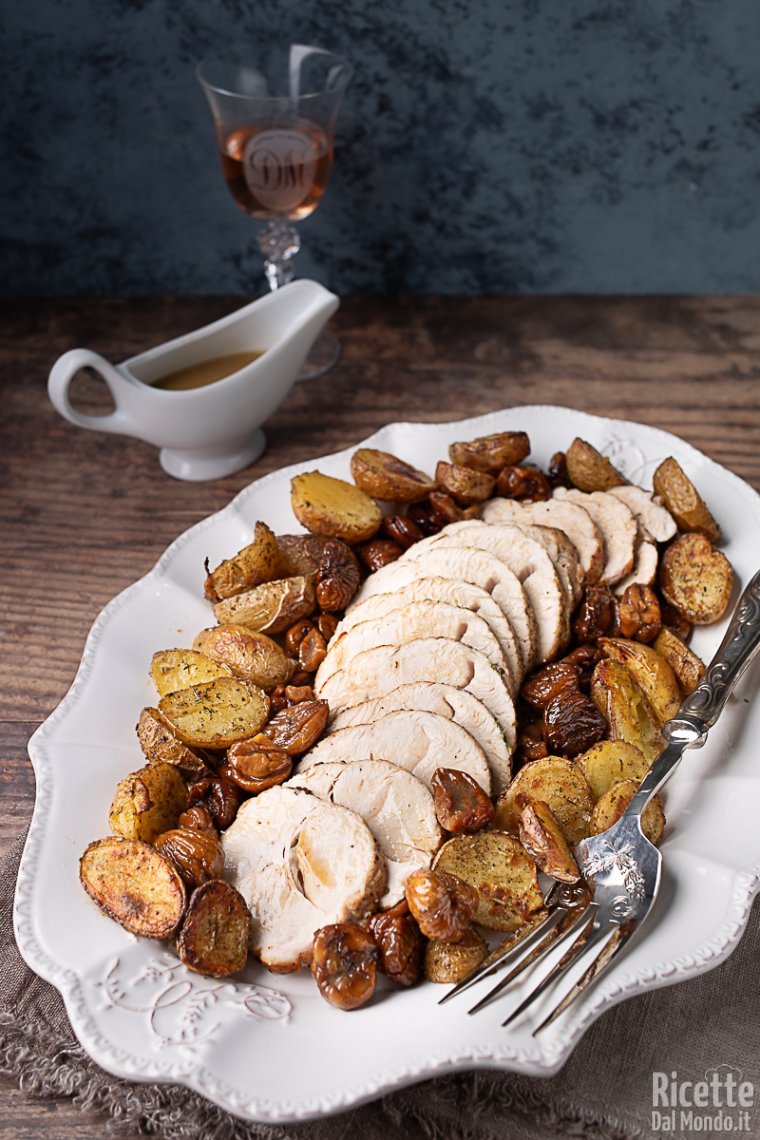 Ricetta arrosto di tacchino con castagne