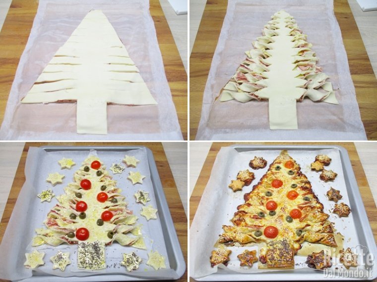 Arrotolare i rami e cuocere in forno caldo