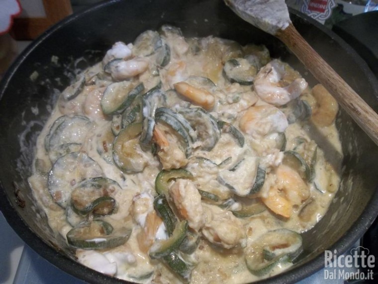 Bavettine con Zucchine e Gamberetti