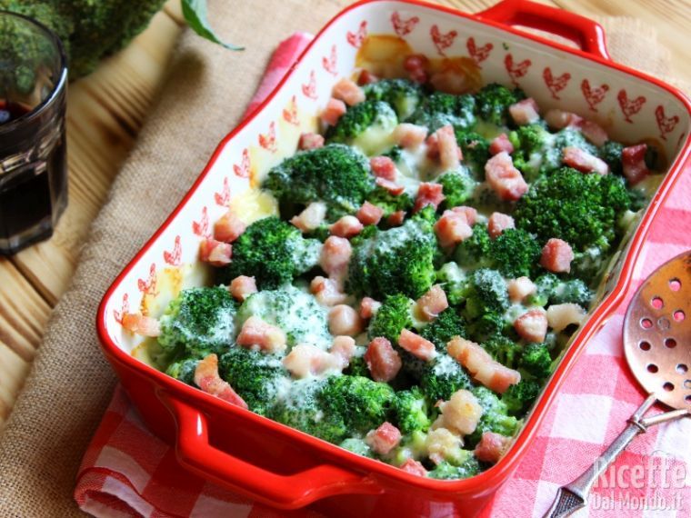 Ricetta Broccolo gratinato al forno