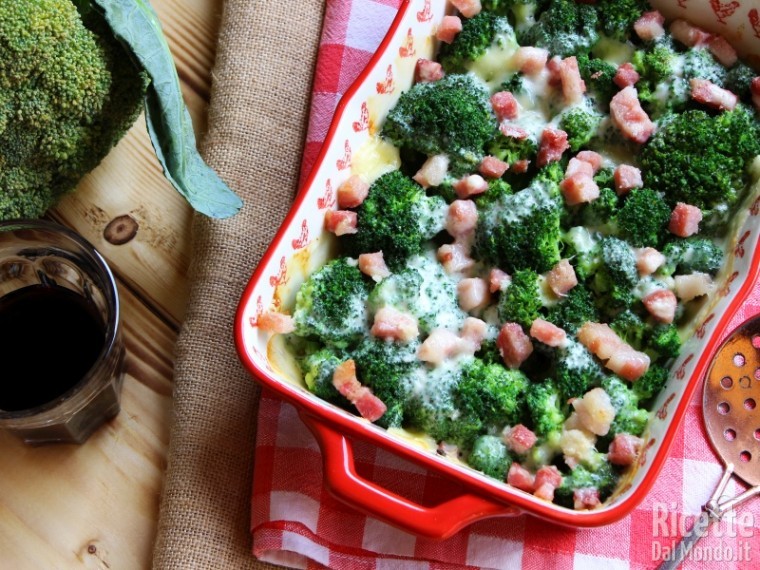 Ricetta Broccolo gratinato al forno