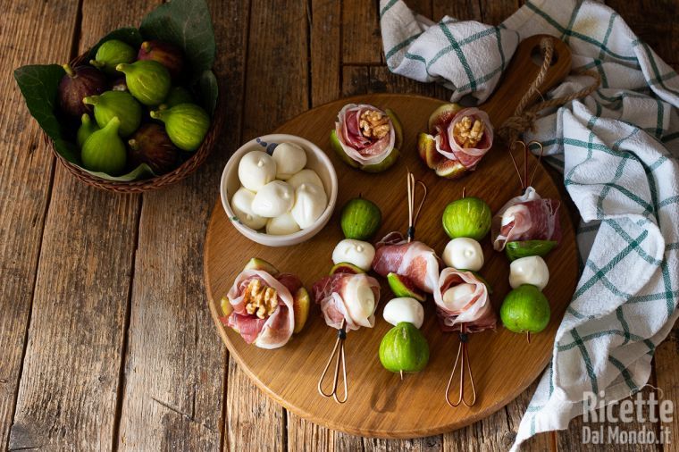Ricetta Barchette e rose di prosciutto e fichi