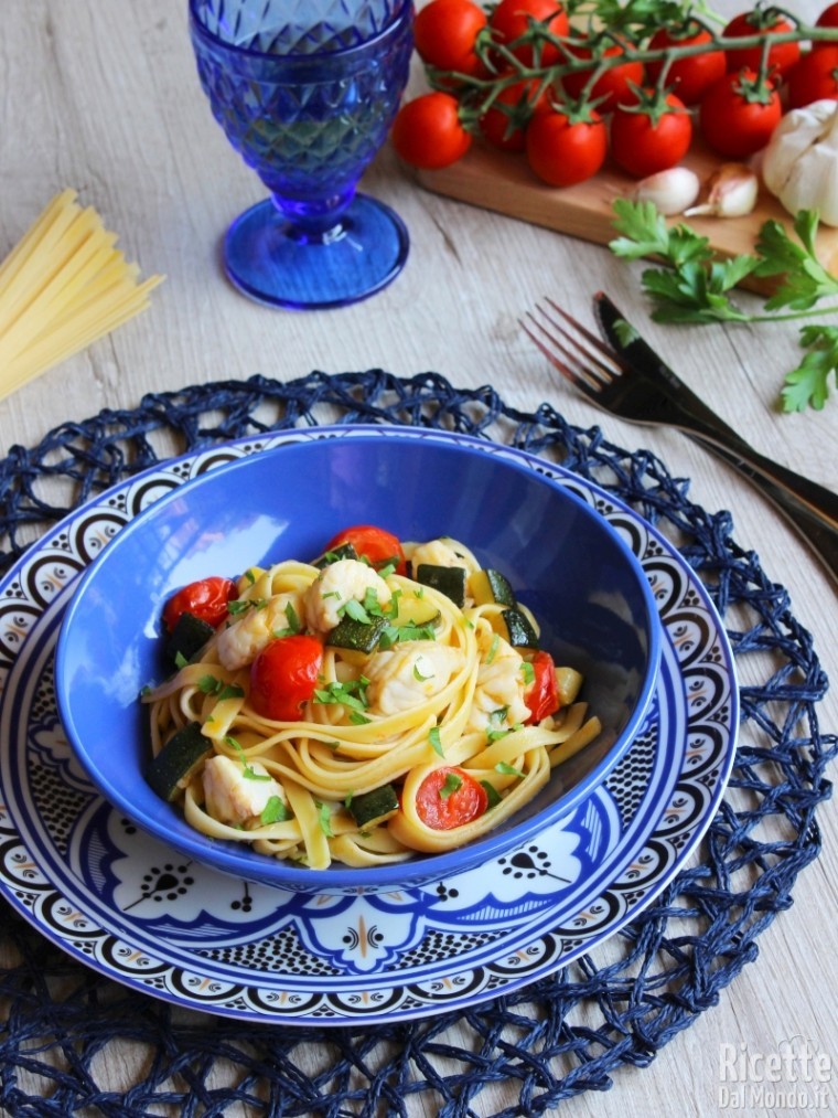 Ricetta bavette con coda di rospo