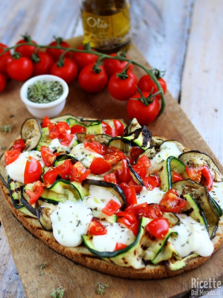 Ricetta bruschetta con verdure grigliate e stracchino