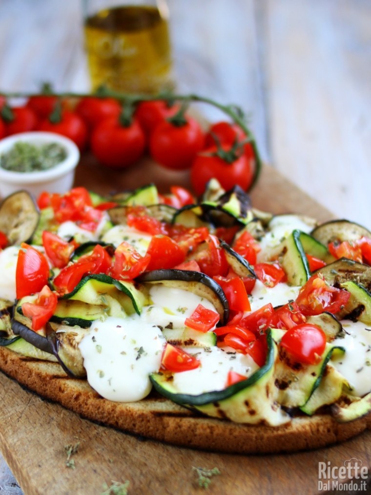 Come fare la bruschetta con verdure grigliate