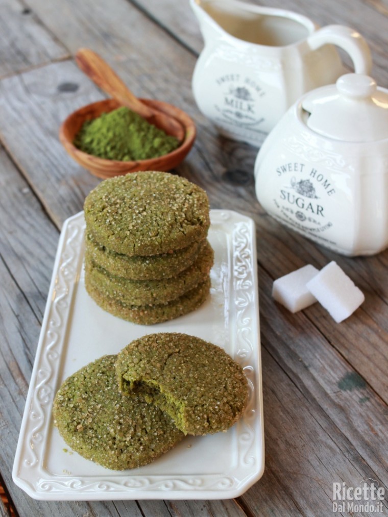 Frollini biscotti al tè matcha