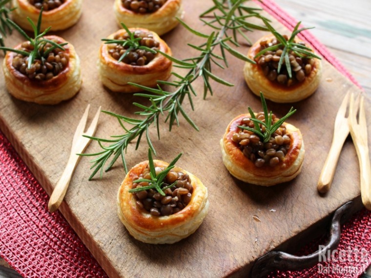 Bicchierini di lenticchie