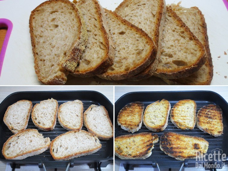 Bruschettate le fette di pane