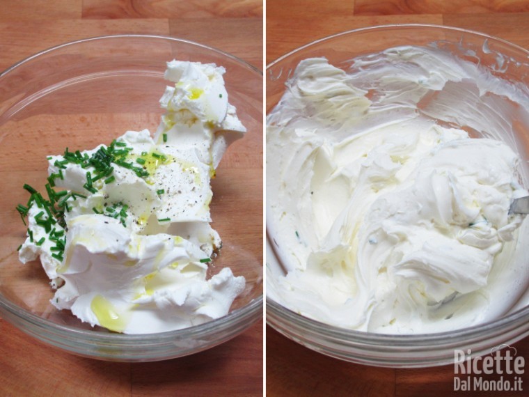 Preparare la crema al formaggio aromatizzata