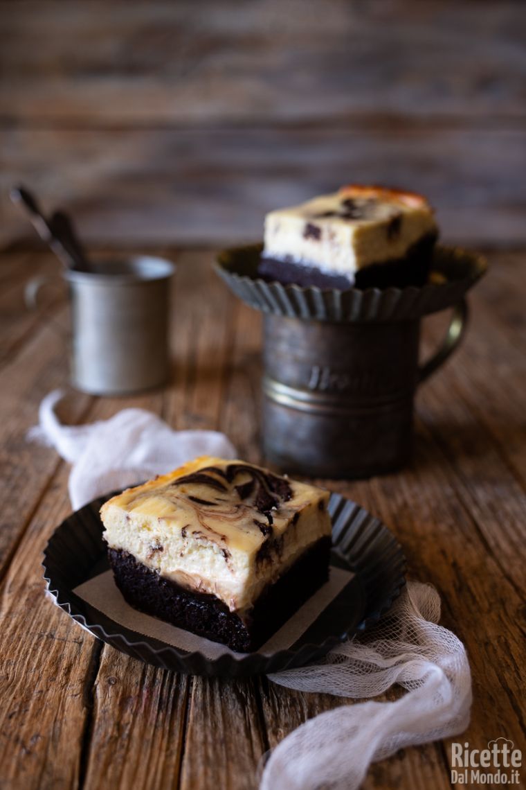 Ricetta originale dei brownies cheesecake