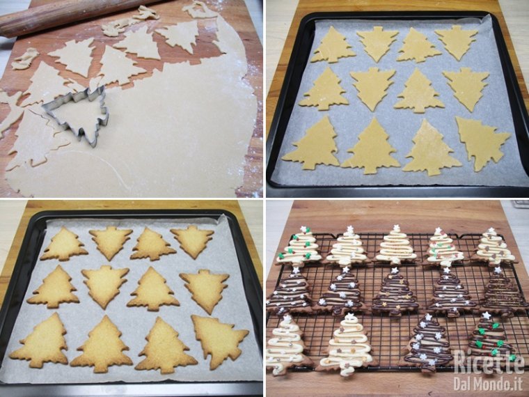 Ritagliare i biscotti, cuocerli e decorarli