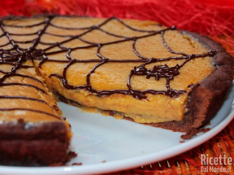 Ricetta crostata di zucca con la ragnatela