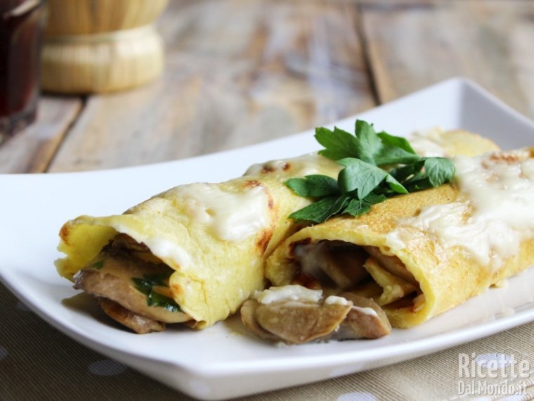 Ricetta crepes ai funghi