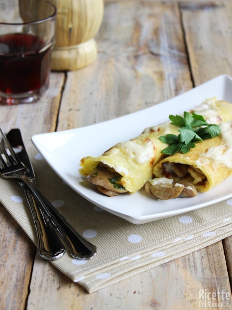 Come fare le crepes ai funghi