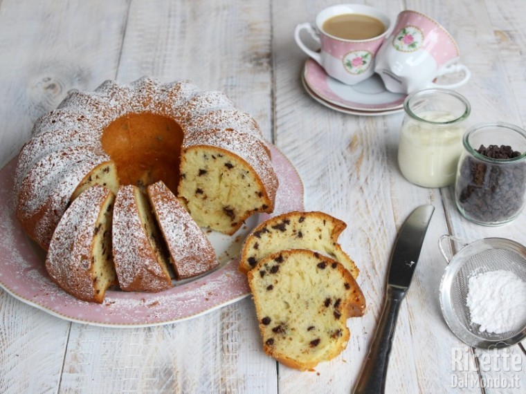 Ciambella Allo Yogurt E Gocce Di Cioccolato Senza Burro