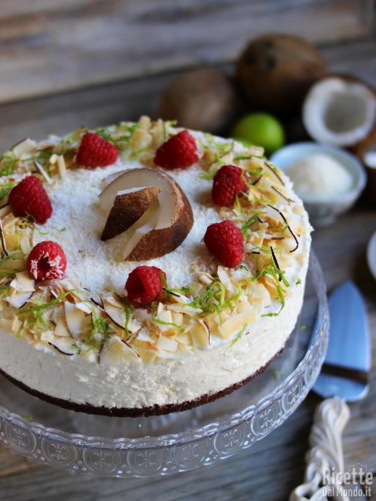 Semplice cheesecake al cocco
