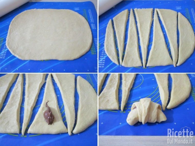 Cornetti di pasta brioche alla Nutella Bimby 10