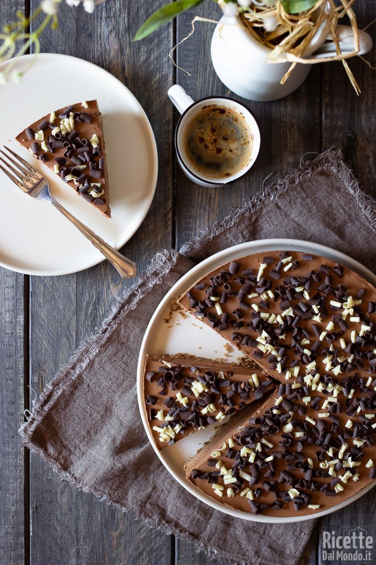 Cheesecake al cioccolato fondente