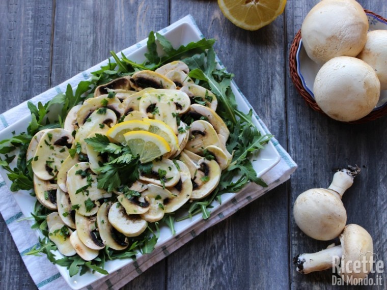 Ricetta carpaccio di funghi freschi