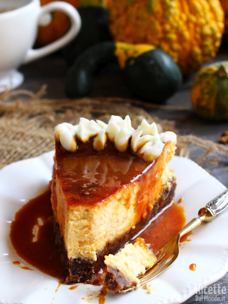 Cheesecake alla zucca cotta al forno