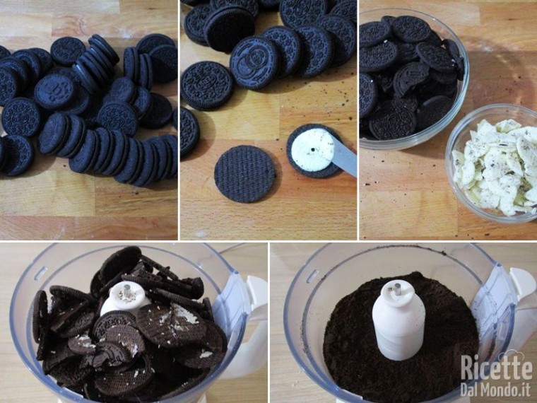 Torta fredda con biscotti Oreo 2