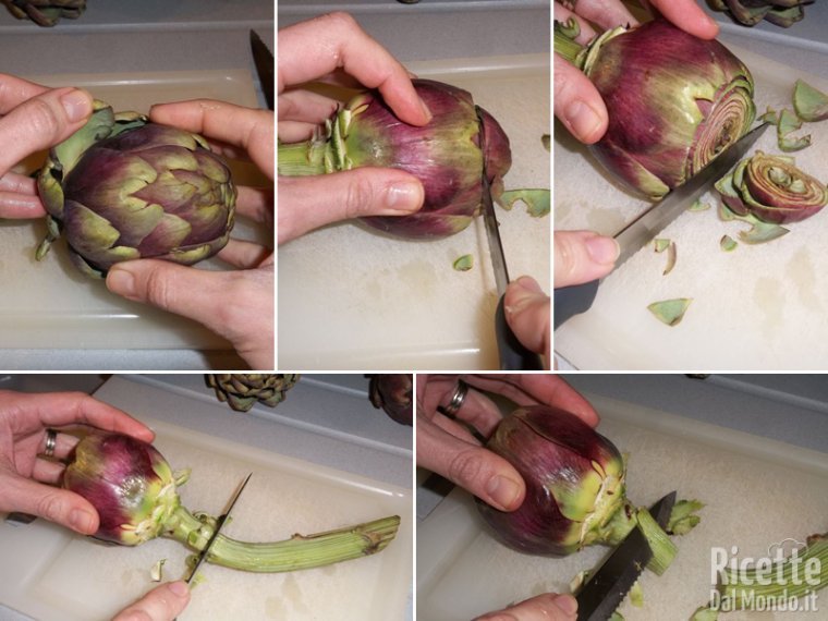 Pulire il carciofo