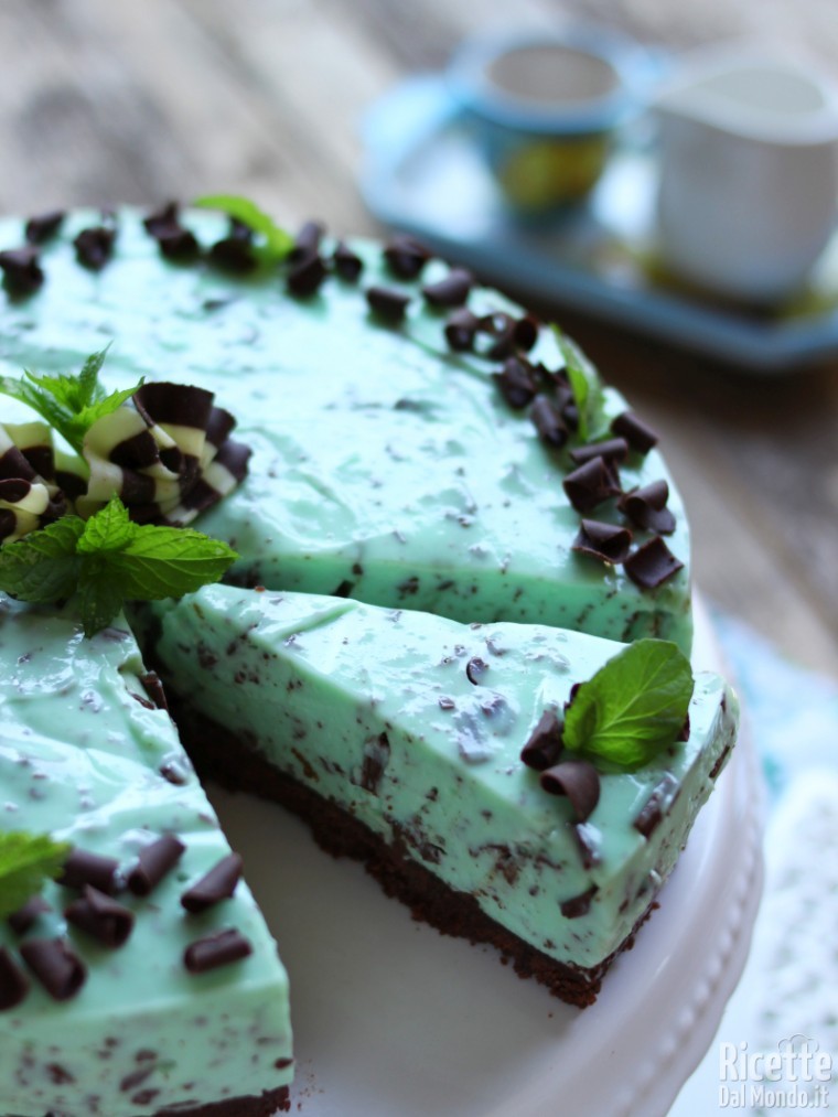 Come fare una cheesecake menta e cioccolato