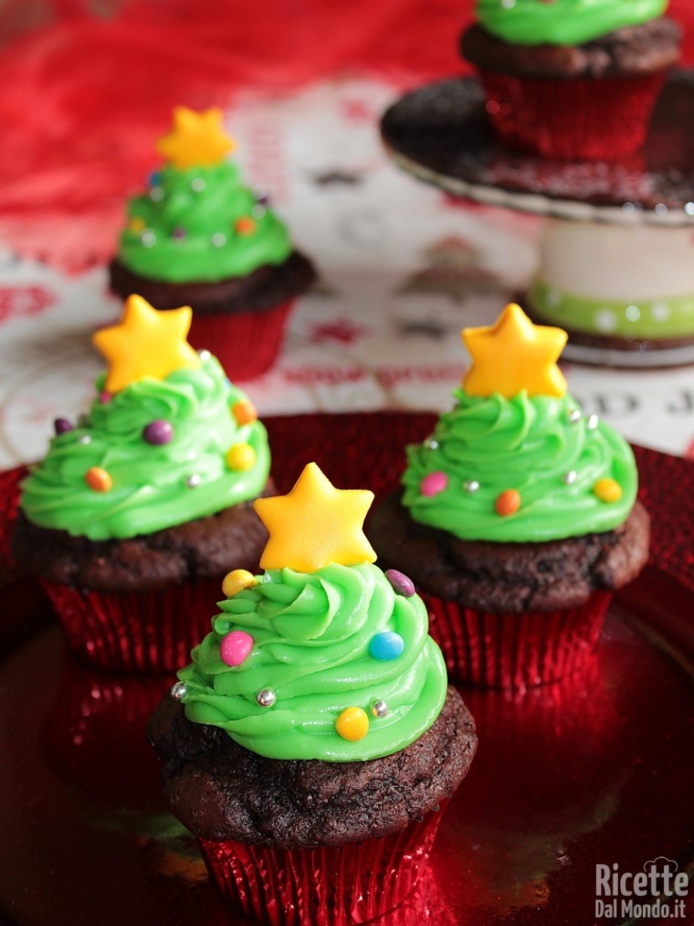 Come fare i cupcakes albero di Natale