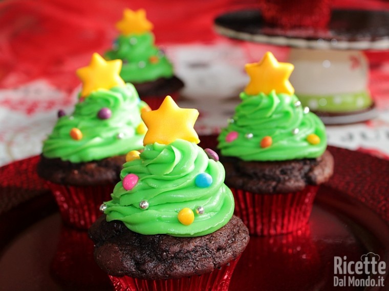 Ricette Dolci Di Natale Americani.Cupcakes Albero Di Natale