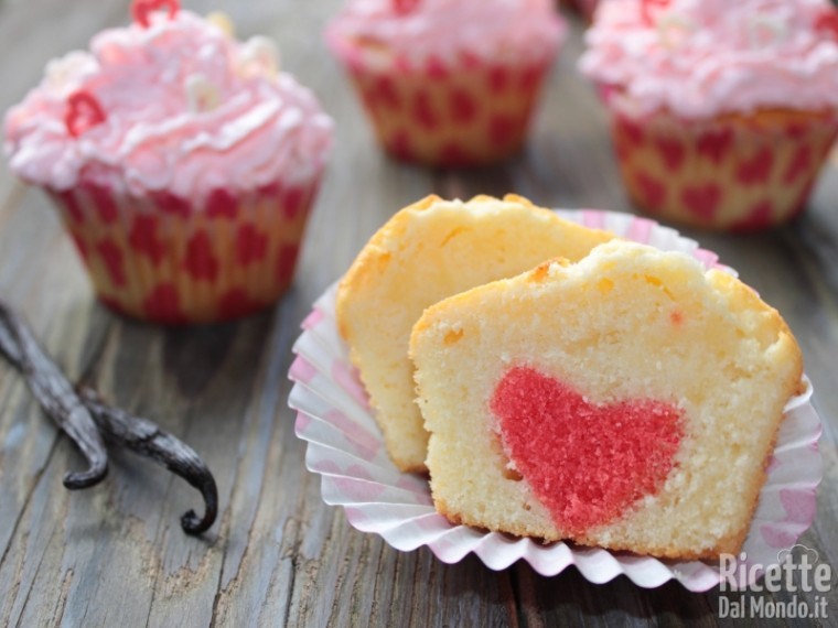 Ricetta Cupcakes con il cuore di San Valentino