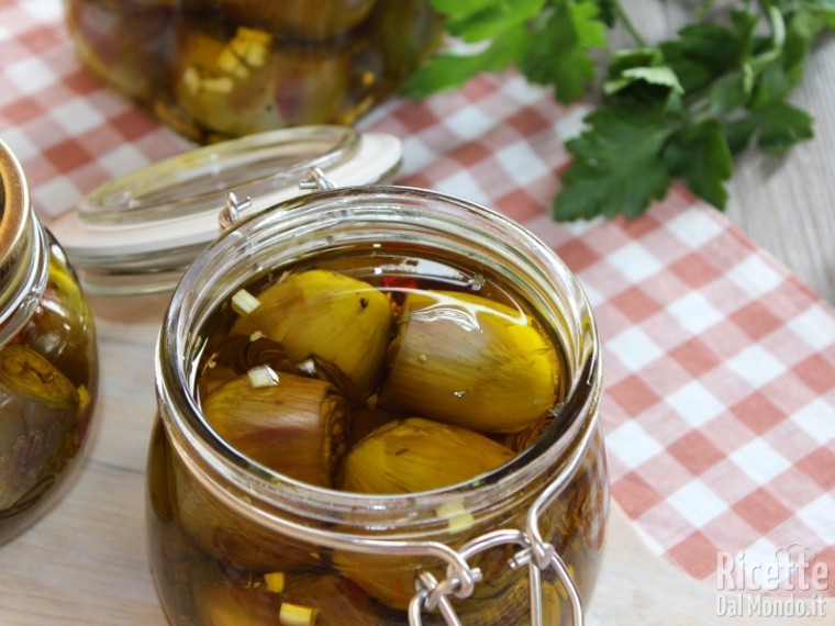 Ricetta carciofini sott'olio