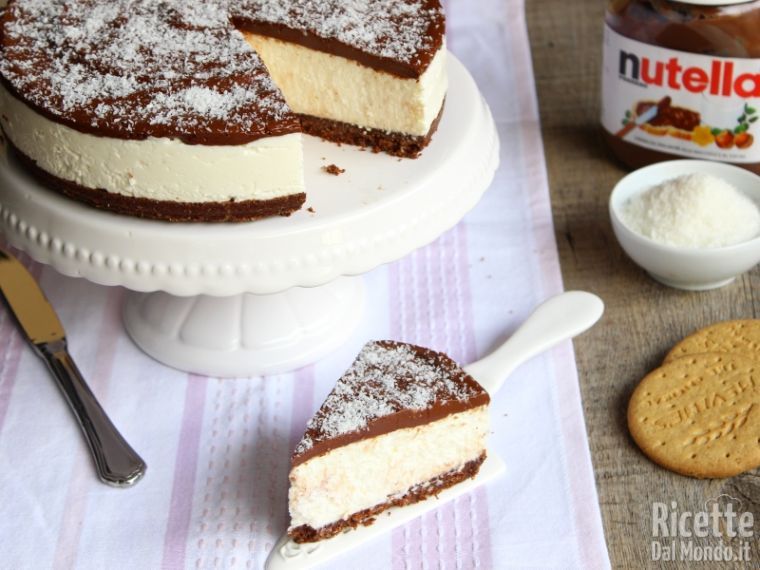 Cheesecake Cocco E Nutella Senza Cottura Ricettedalmondo