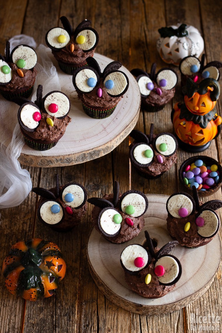 Ricetta cupcakes gufetto per Halloween