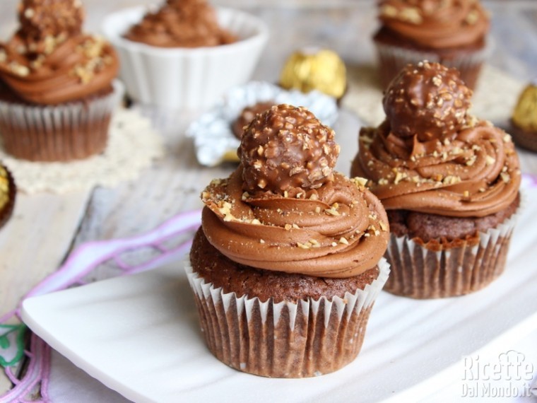 Cupcakes al Ferrero Rocher e Nutella