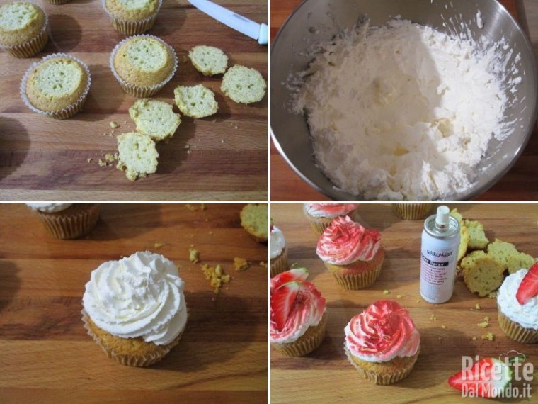 Cupcakes panna e fragole 4