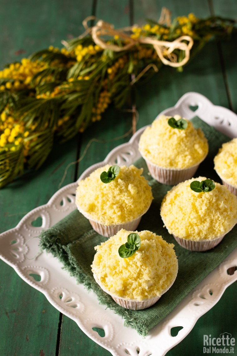 Ricetta cupcakes mimosa per la festa della donna