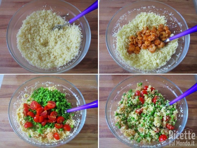 Cous cous con piselli e gamberetti 5
