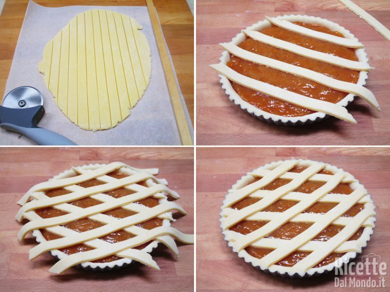 Creare un intreccio sulla superficie della crostata