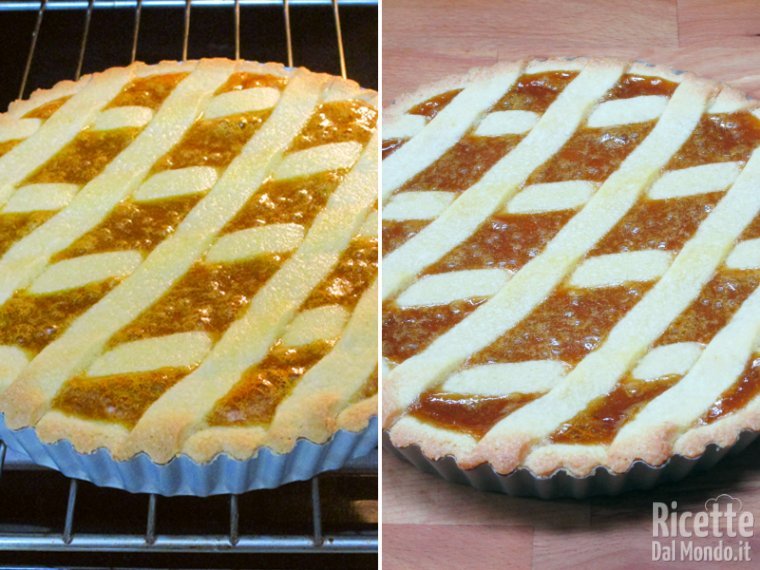 Cuocere la crostata in forno caldo