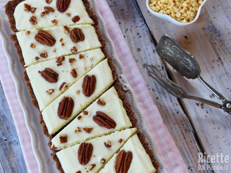 Crostata al cioccolato bianco senza cottura 8
