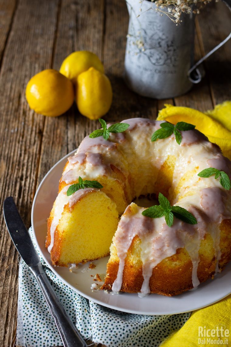 Ciambella al limone senza lattosio