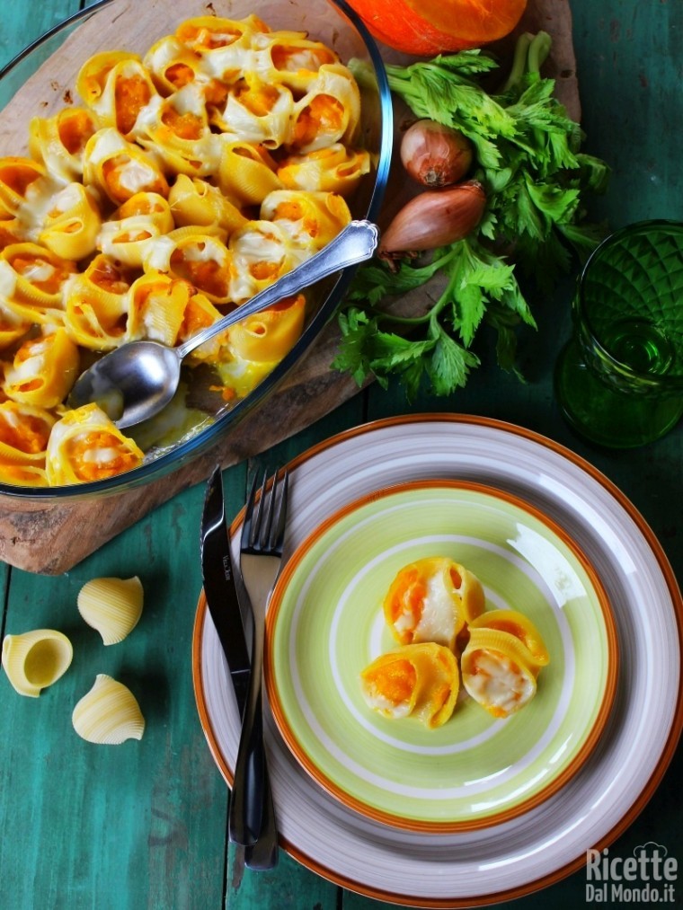 Ricetta Conchiglioni ripieni di zucca