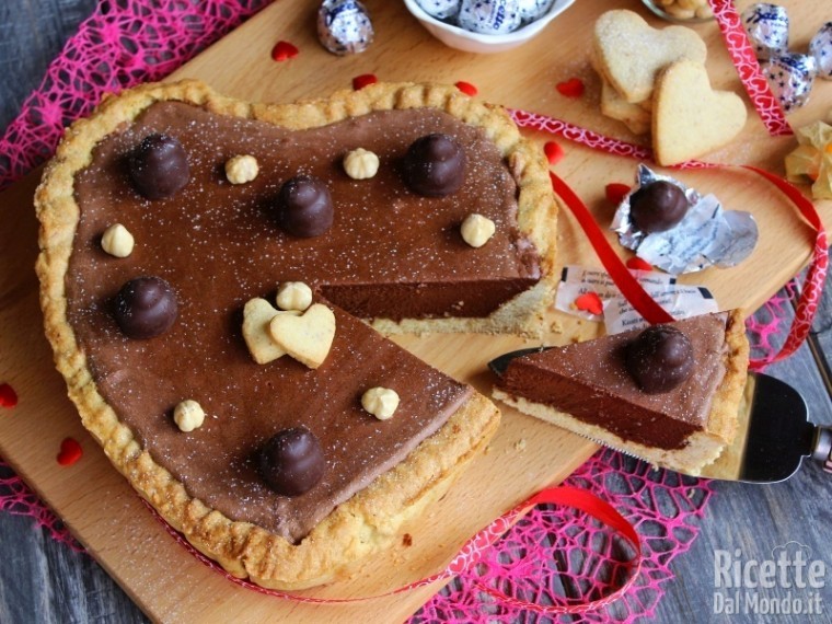 Crostata baci perugina a cuore