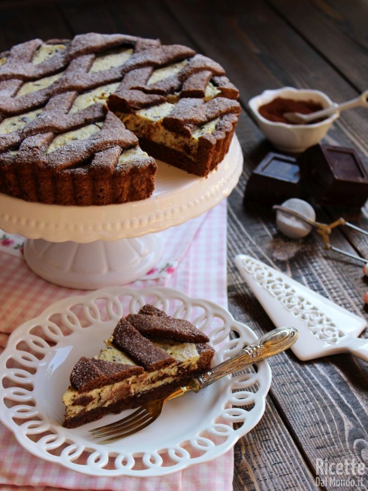 Semplice crostata di ricotta e cioccolato