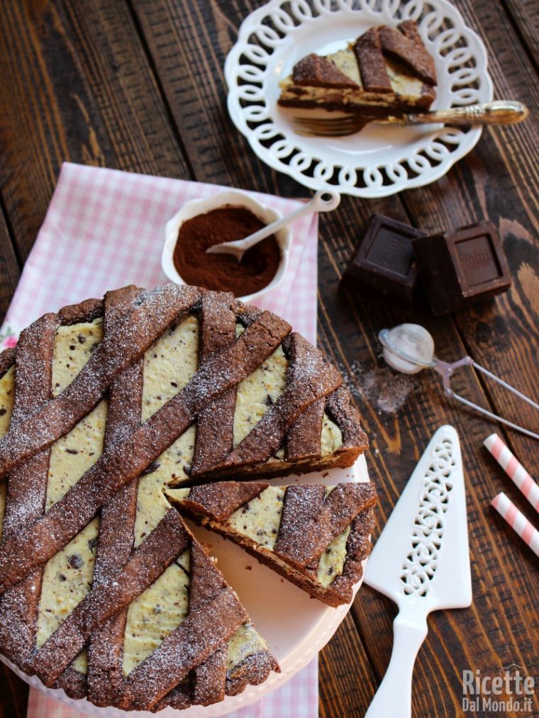 Ricetta crostata di ricotta e cioccolato di Pasqua