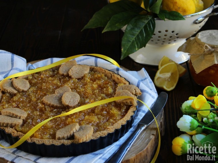Crostata di frolla al farro con marmellata di limoni fatta in casa 6
