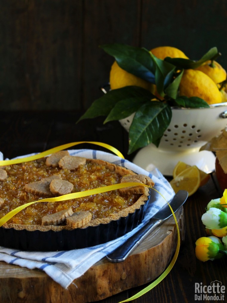 Ricetta crostata di frolla al farro e limoni